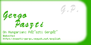 gergo paszti business card